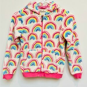 Hatley Rainbow Fleece Jacket. Size 8 Kids.